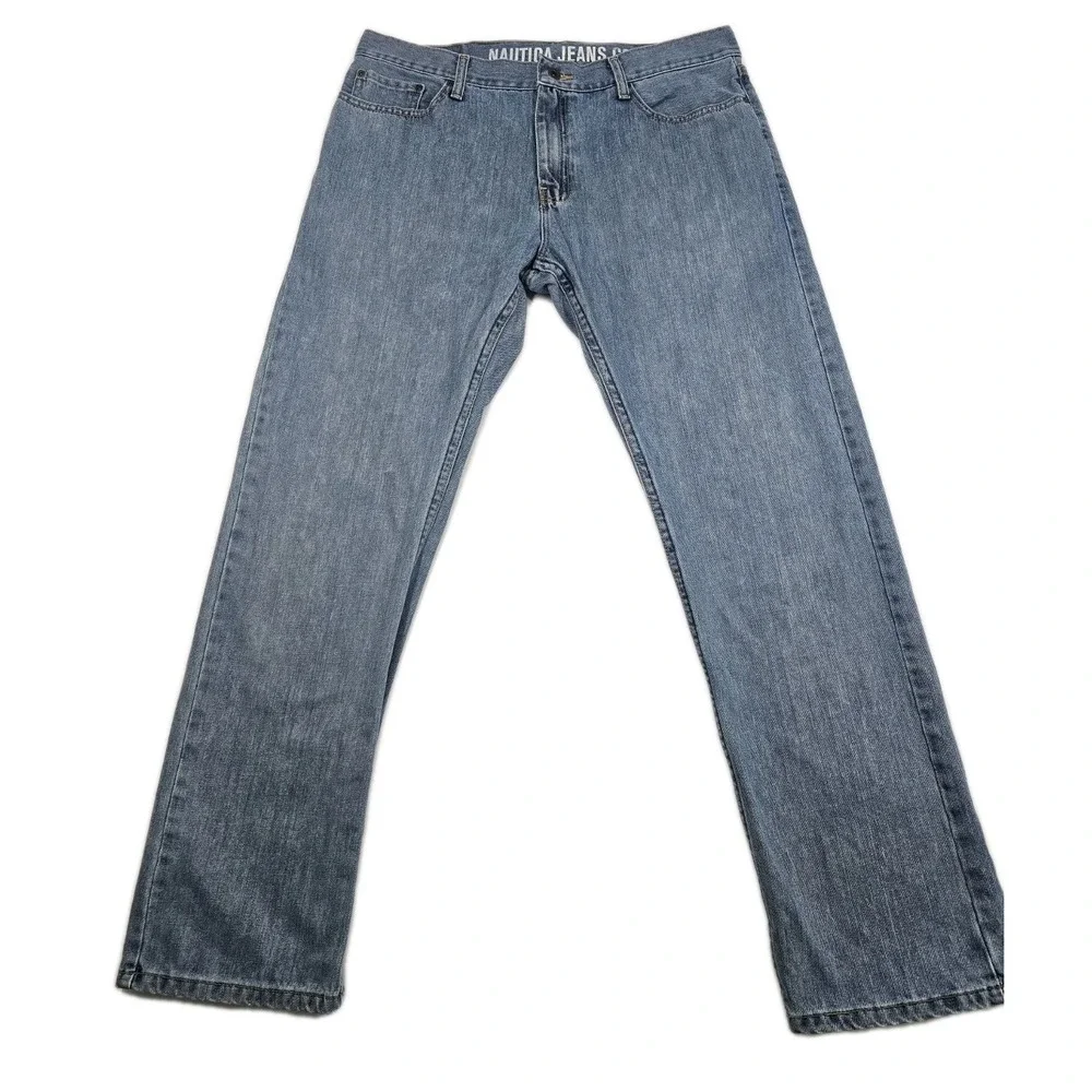 Nautica Jeans Co. Relaxed Fit Jeans Men's 36x334 Medium Wash 100% Cotton